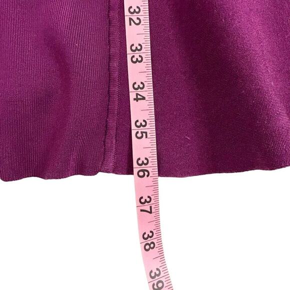 MILLY Plum Fit and Flare Stretch Dress P (XS) - Picture 8 of 11